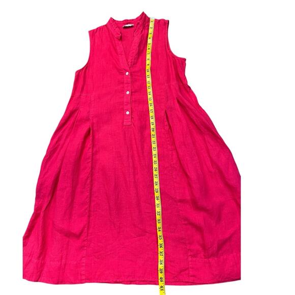 Rosso35 linen oversized dress with pockets - Picture 12 of 13